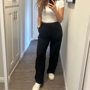 NEW Old Navy High-Waisted Linen-Blend Straight Ankle Pants